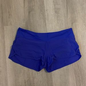lululemon speed shorts blazer blue